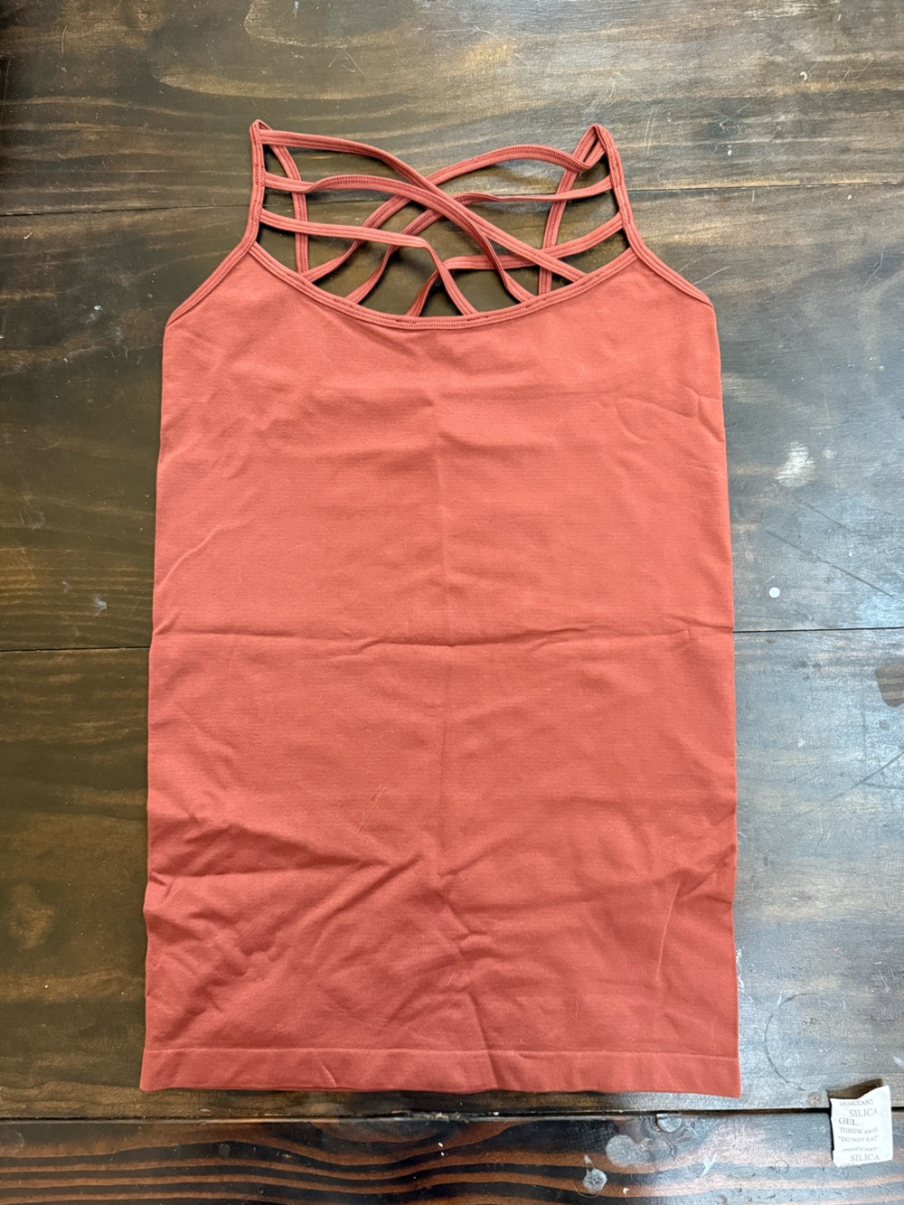 Zenana Outfitters Rust Strappy Back Tank Top